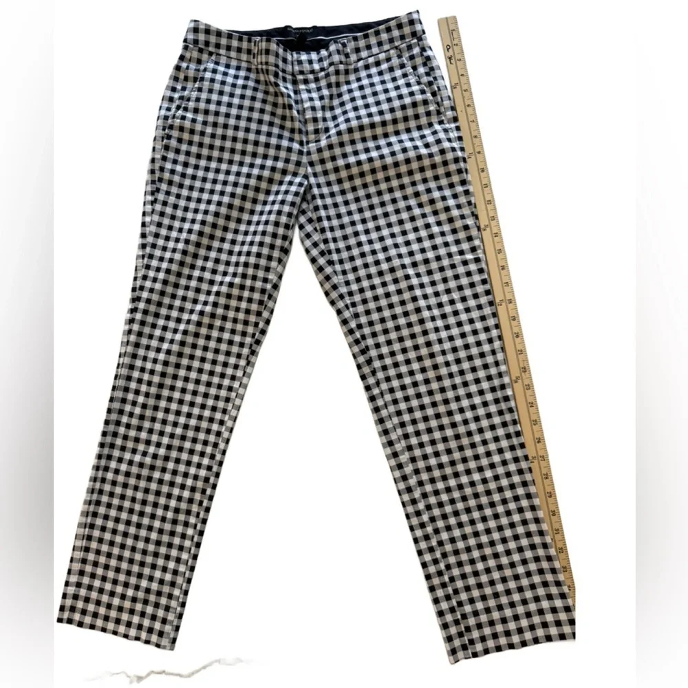 Banana Republic gingham checkered pants, Size 6. 2076